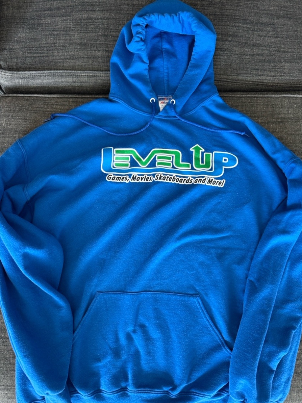Level Up Jerzees Royal Blue NuBlend Hooded Sweatshirt